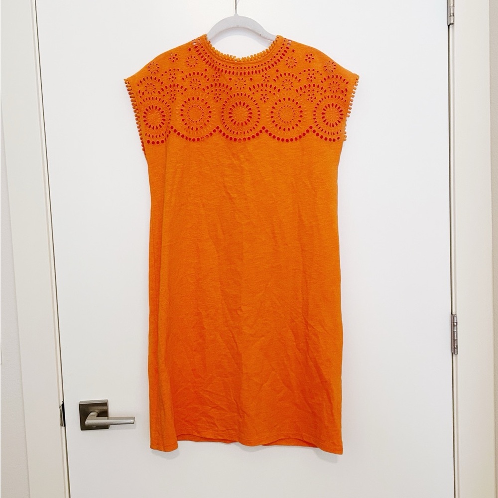 NWOT Boden Cutwork Jersey T Shirt Dress - Picture 2 of 7